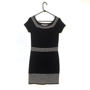 Max Studio M black and white knit dress + stripes!